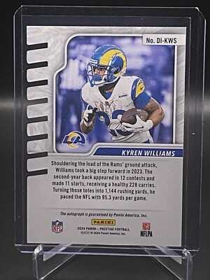 2024 Prestige Football Distinctive Ink Kyren Williams DI-KWS Auto