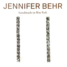 JENNIFER BEHR Gwen Crystal Rhinestone Bar Bobby Pin Set (MSRP $128)
