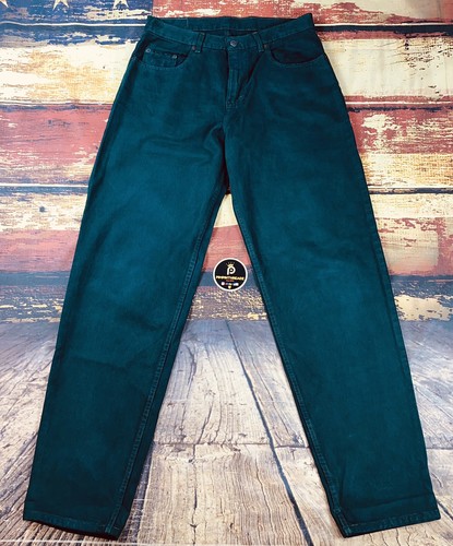 Vtg 90s GAP Baggy Fit Green Denim Jeans 
