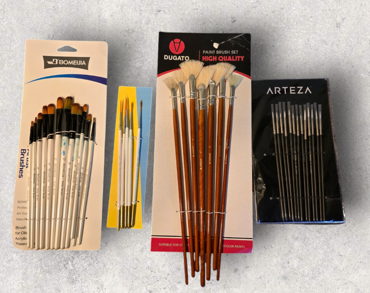 Lot Of 4 Artists Paint Brush Sets Various Sizes eBay