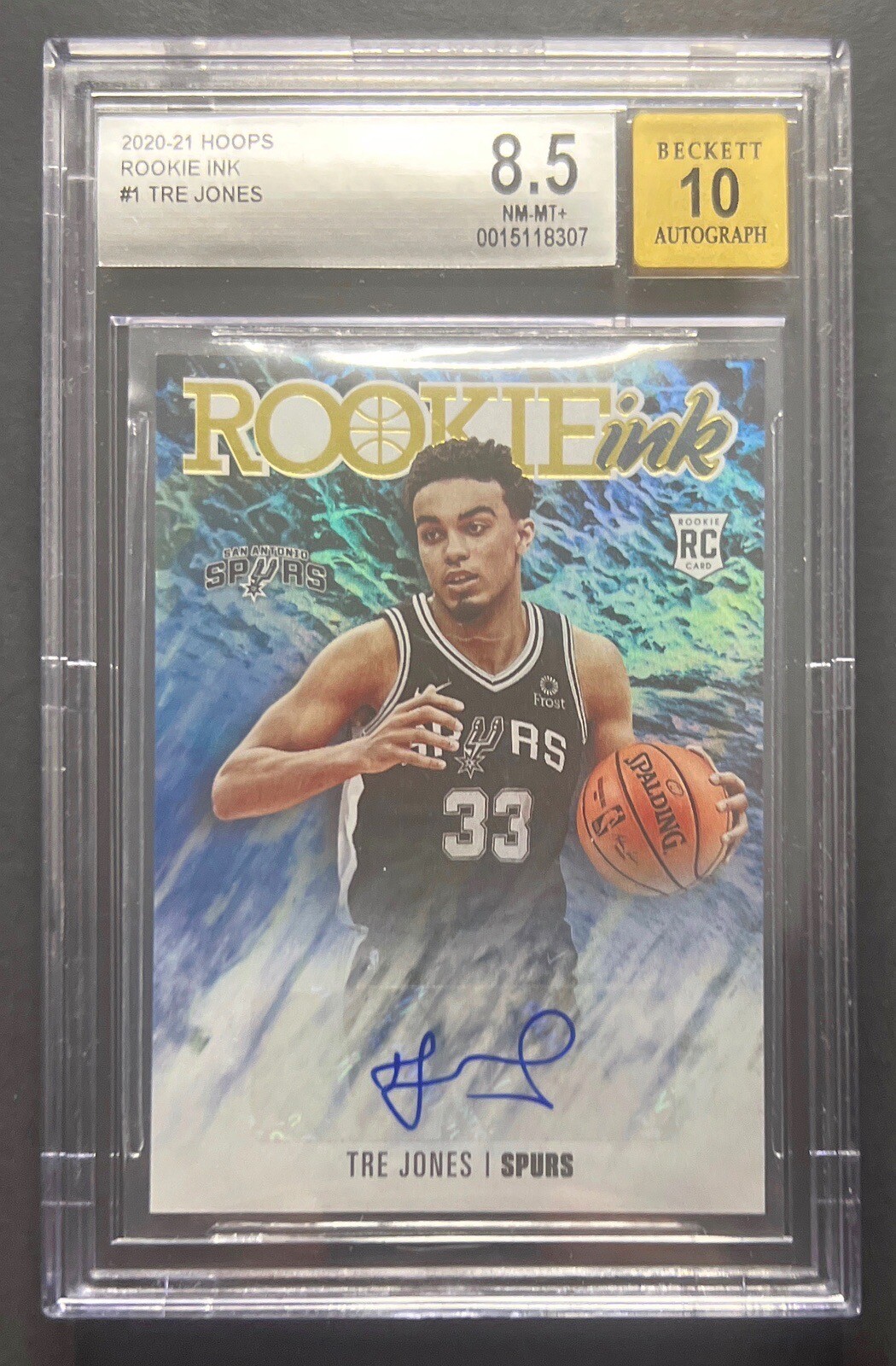 2020-21 Panini NBA Hoops Rookie Ink Tre Jones #RI-TRE Rookie Auto RC