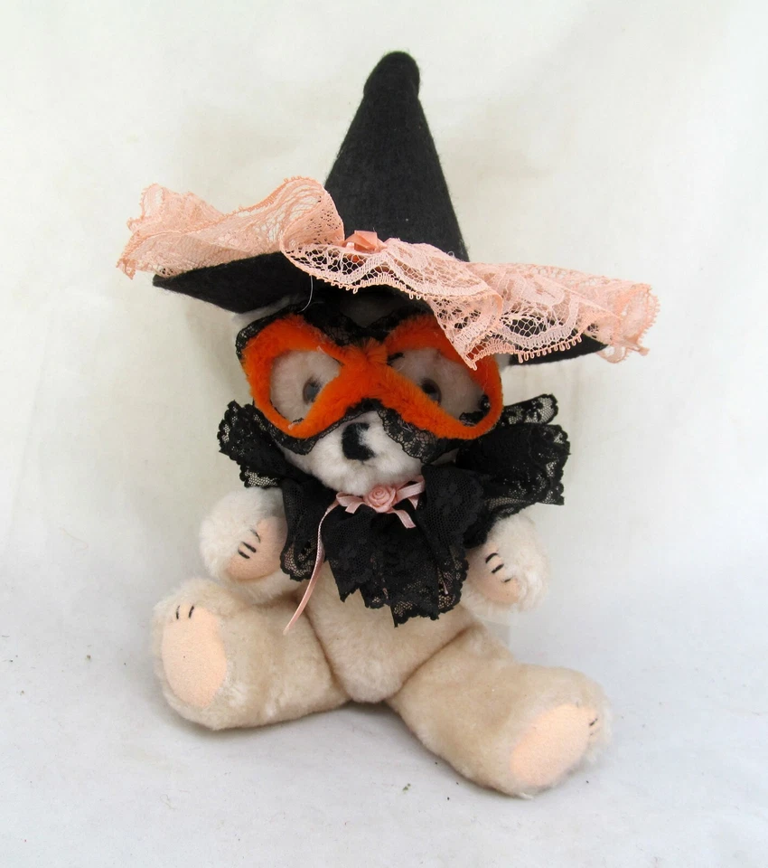 Máscara de mascarada de oso de peluche de bruja fiesta de Halloween otoño otoño decoración de cuidador de mesa Foto 2 de 4