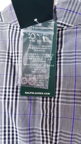 Ralph Lauren Womens Top Shirt blouse checked raised knot detail neck size 12 - Picture 7 of 11