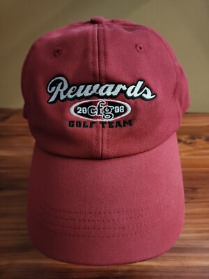 CFG Rewards Golf Team Hat Cap 2008 Strapback Dri Look Promo Bonus Adjustable Red