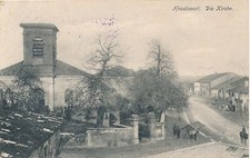 AK aus Heudicourt, Die Kirche, Frankreich mit Feldpoststempel   1/2/15