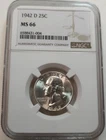 1942-D Washington 25c Quarter NGC MS66 #6588431-004
