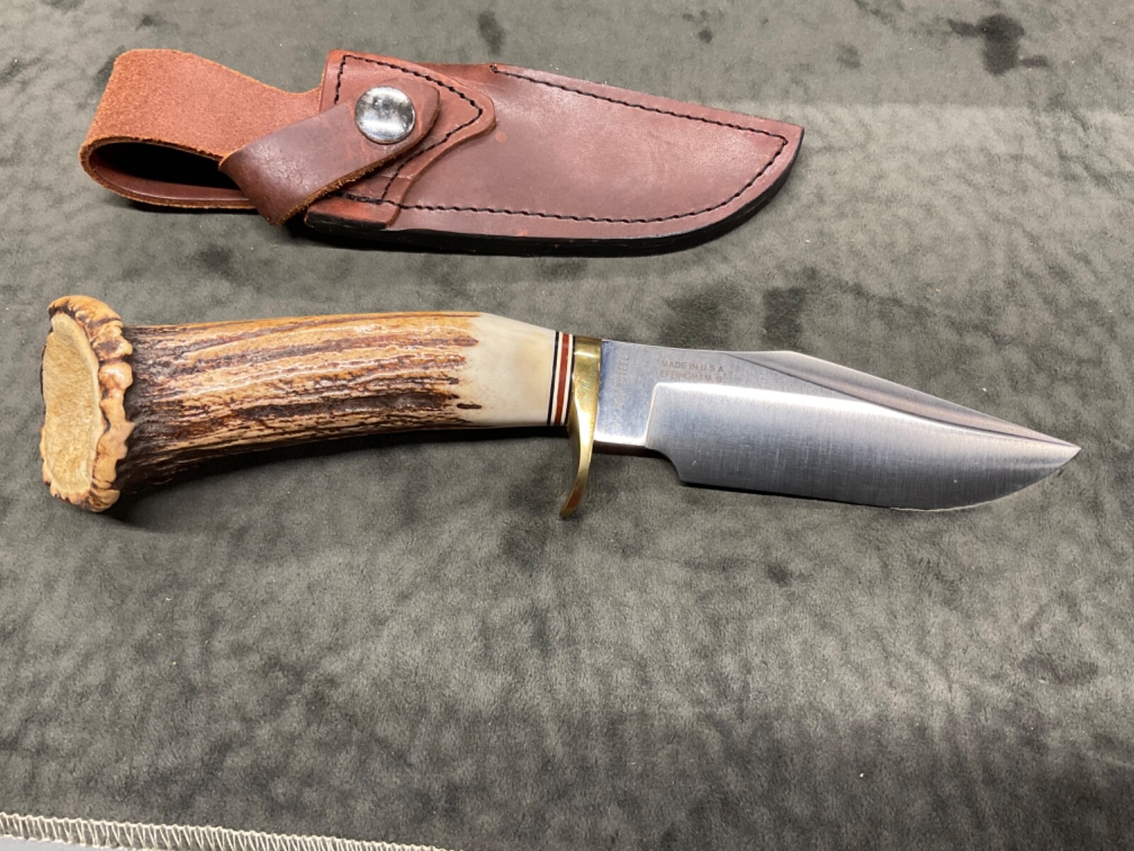 Rare Vintage Blackjack Knives Trail Guide Crown Stag Knife With Box