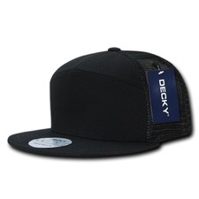 New Decky 1133 Snapback 7 Panel Hat Cotton Bl...