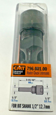 CMT 796.001.00 Router Collet Chuck Extension for 1/2-Inch Collets, 1/2-Inch Shan