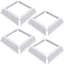 4Pcs True 4 * 4Inch Split Style Vinyl Fence Post Skirt/White Color PVC Post Cove