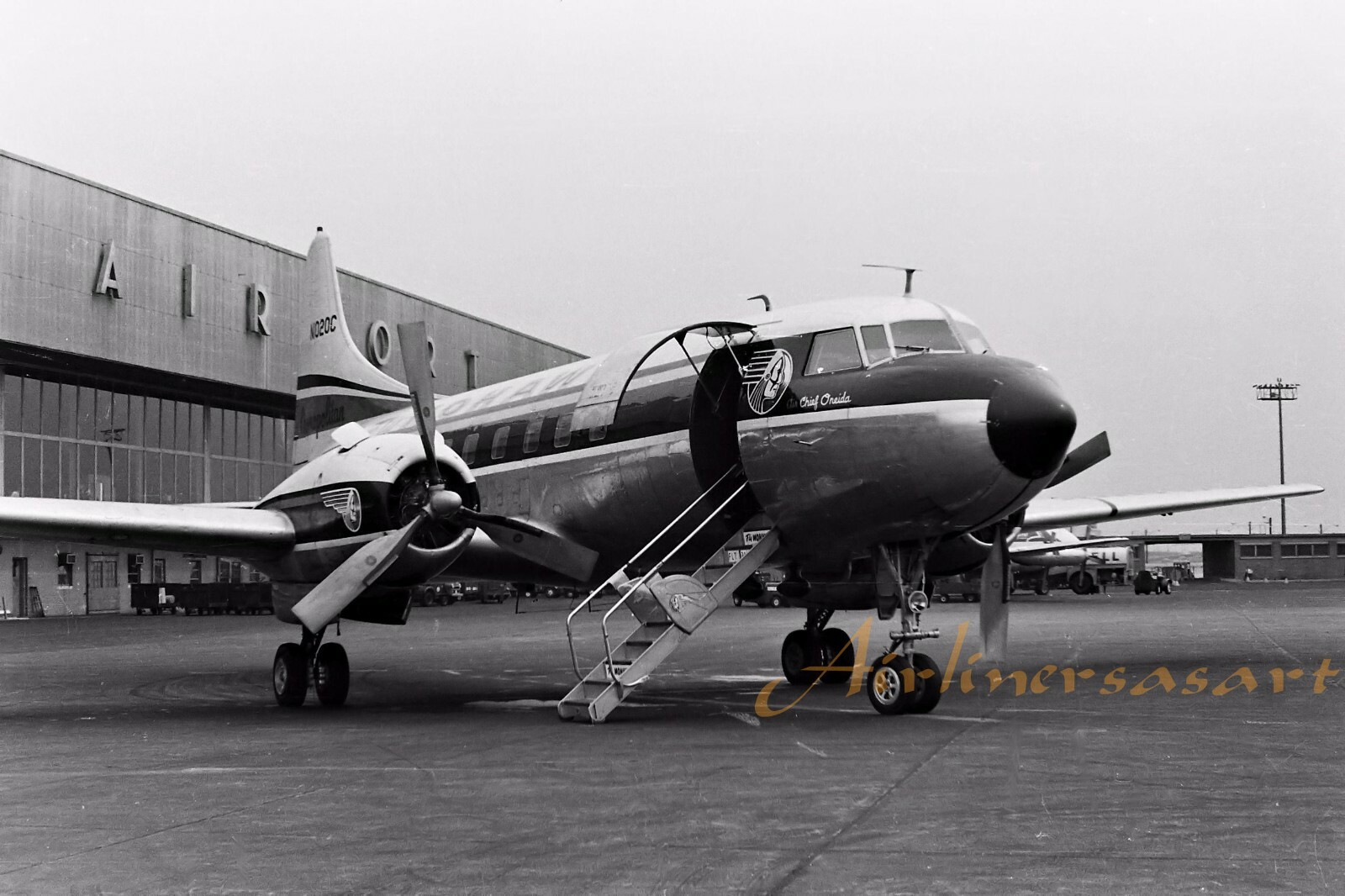 Mohawk Airlines Convair 240 N1020C at EWR in 1958 8