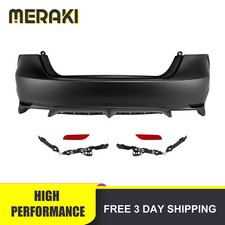 Rear Bumper Cover W Red Reflector Fits 2018-2024 Toyota Camry Se Xse 521590x915