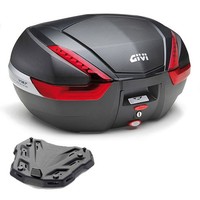 Givi V47NN Bauletto 47L + Piaggio MP3 Piastra 2009 2010 2011 Schwarz