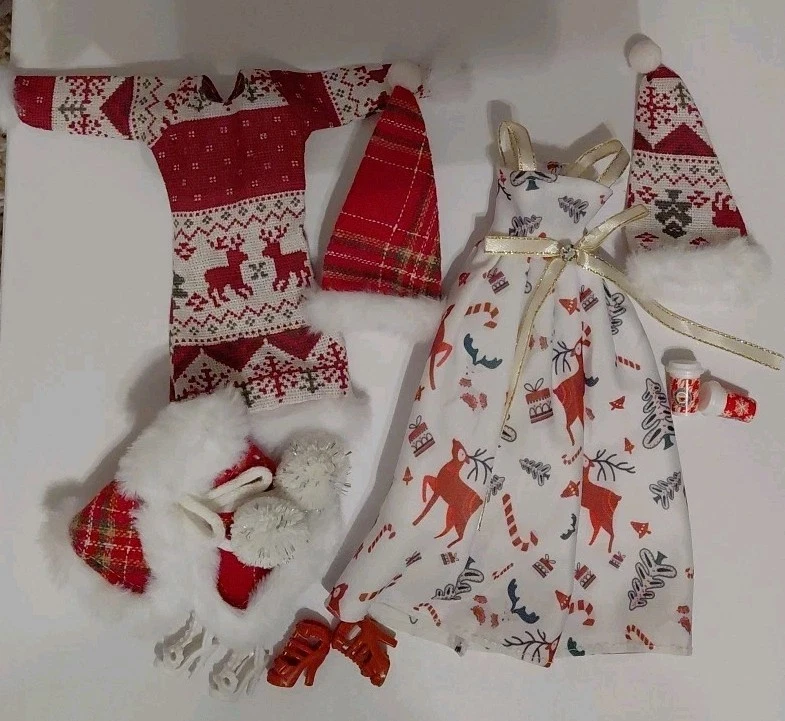 Lote de ropa de Navidad para muñecas de moda de 11 pulgadas SIN MUÑECAS Foto 3 de 3