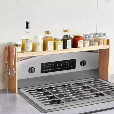 Over the Stove Shelf, Spice Shelf for Kitchen Stove Top, Seasoning Shelves, Spic