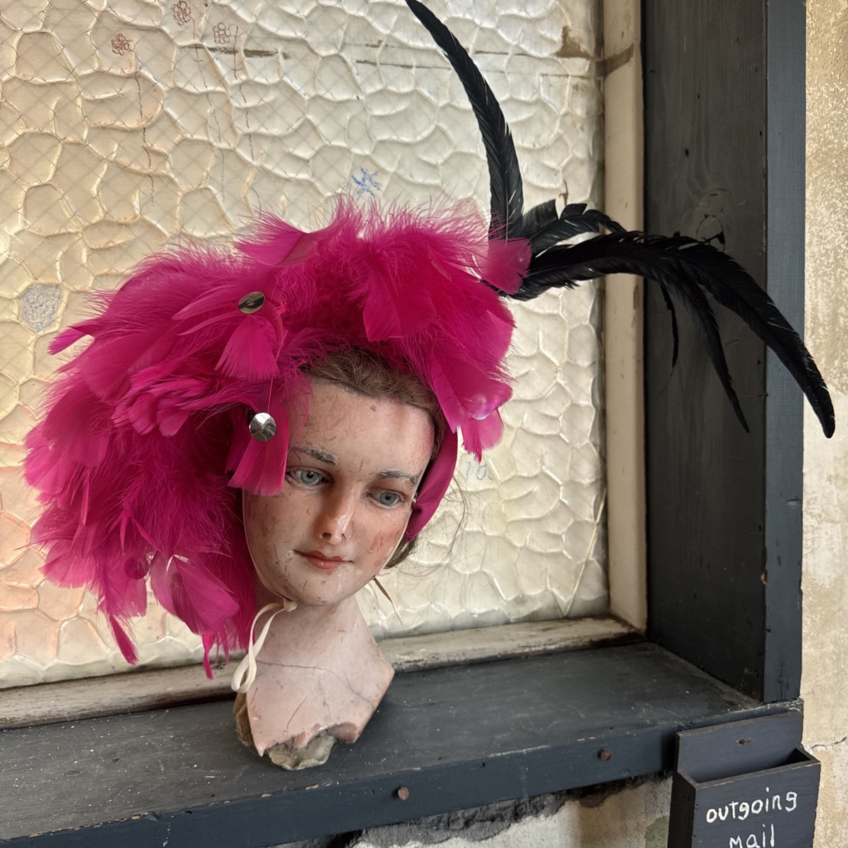 feather headpiece pink feather fascinator