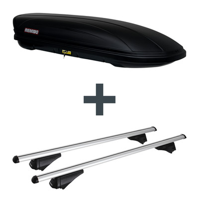 Dachbox Menabo Marathon 460 + Dachträger Menabo Tiger für Audi Q8 SUV e-tron GEG