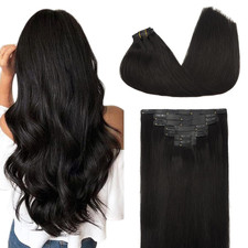 Clip in Hair Extensions Real Human Hair, Remy Human Hair Extensions Clip Ins for