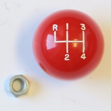Hurst Early Usa Mae Rare Red 4 Speed Shifter Knob 38-16 Coarse Thread Nice