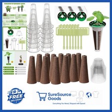 Hydroponic Growing Kit 84 pcs with 12 Baskets, Sponges, Domes, Plant Labels 0.21 per gallon
