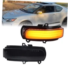 Smoked Lens Dynamic Sequential Amber Led Side Mirror Turn Smoked Black Lens