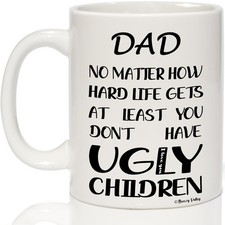 Breezy Valley Dad Mug - Funny Christmas Gift for Dad from Daughter or Son, Ha...
