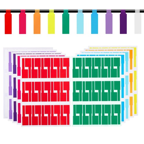 300 Pcs Cable Labels, Premium 10 Colors Wire Labels Electrical ...