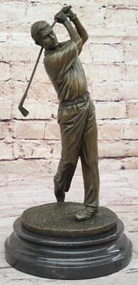 12 '' Hoch Bronze Statue Vintage Golfer Pokal Bobby Jones Skulptur Angebot