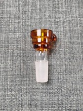 14mm Glass Bowl - Replacement part - Large 1" Bowl - Bong Hookahs Amber 