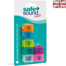 Safe and Sound Small 7-Day Pill Box - Detachable & Portable Medication Organizer