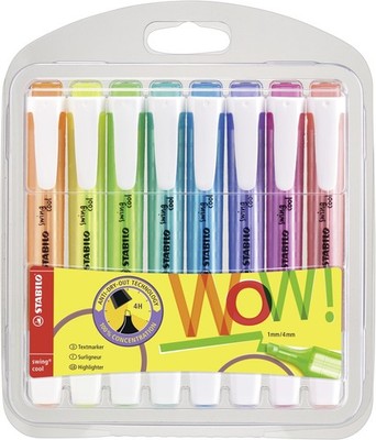 STABILO swing cool - Highlighter - Pack of 8 - Assorted Colours