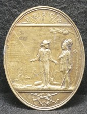 XB13150 VERY COOL VINTAGE 1970s PEACE NATIVE AMERICAN MENS BRASS BELT BUCKLE