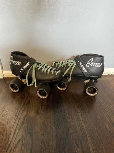 Vintage Riedell Carrera Speed Rollschuhe Herren Größe 7 schwarz Modell 105B 95A