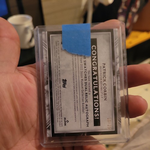 Patrick Corbin 2022 Topps Museum Collection Dual Relic Auto /25 #SWDRA-PC Card - Picture 2 of 3