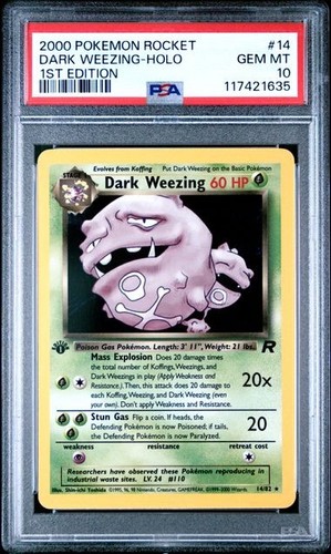 Dark Weezing (1st Edition) graded PSA 10 for sale on eBay