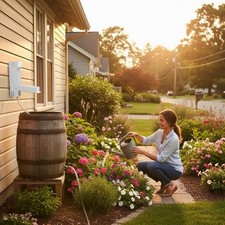 Downspout Diverter Paintable Rain Barrel Collection Kit Environmentally