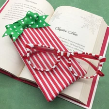 Christmas Candy Cane Reading Glasses, Holiday Readers, Striped Eyeglasses Case