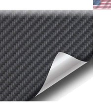Black Carbon Fiber Weatherproof Faux Leather Finish Marine Vinyl Fabric 5ft x...