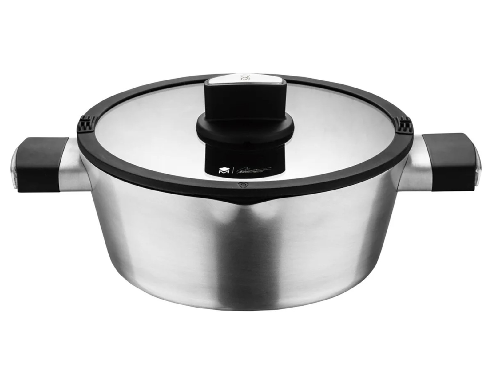 Masterpro by Roland Trettl Alu-Kochtopf Topf 20 cm mit Glasdeckel Induktion
