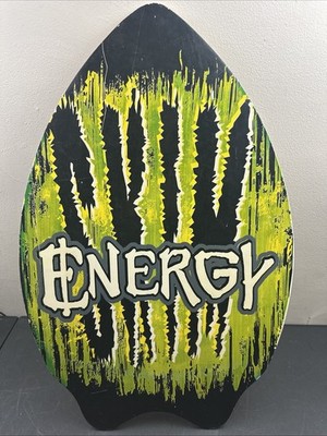 Skim Lizard Skimboard Energy Drink Pattern Skim Boogie Board 30x19 Wooden