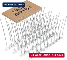 Bird Spikes, Bird Deterrent, 4 Strip Stainless Steel Anti Bird Spikes, Repellent