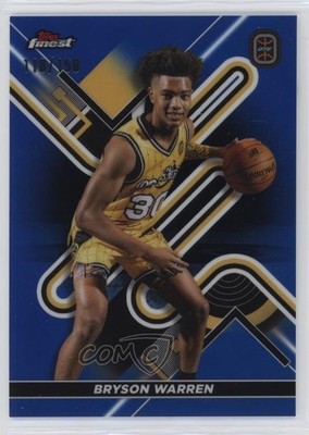 2022 Topps Finest OTE Overtime Elite Blue Refractor /150 Bryson Warren #7 09p1