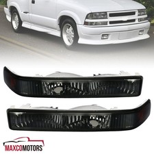 Fits 1998-2004 Chevy S10 Blazer Gmc Sonoma Smoke Bumper Lights Signal Lamp 98-04