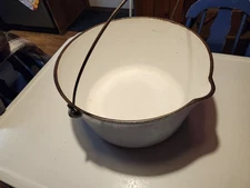 Massive Vollrath 20 Quart Maslin Kettle Cast Iron Pastel Sky Blue Enamel...