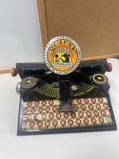 Vintage Marx De-Luxe Dial Toy Typewriter - 1930s/1940s Tin Litho Americana Prop