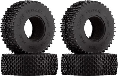 INJORA 1.0 Tires - S5 All Terrain Comp Pin Crawler Tires for TRX4M AX24 SCX24 FC