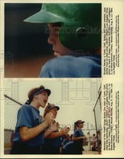 1994 Press Photo Members of the Power Surge Bobby Sox softball team - nos35762