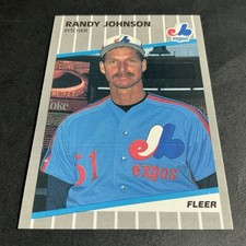 1989 Fleer Randy Johnson Rc Marlboro #381 Error Black Box Visible
