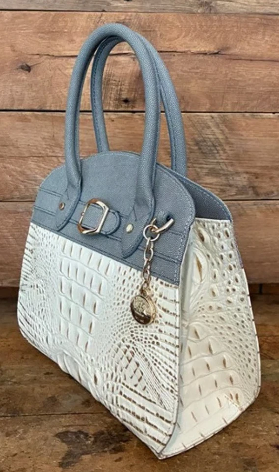 BOLSO DE MANO BRAHMIN ROSETTA SNOWBALL MINDEN CUERO GENUINO NUEVO CON ETIQUETAS Foto 4 de 4