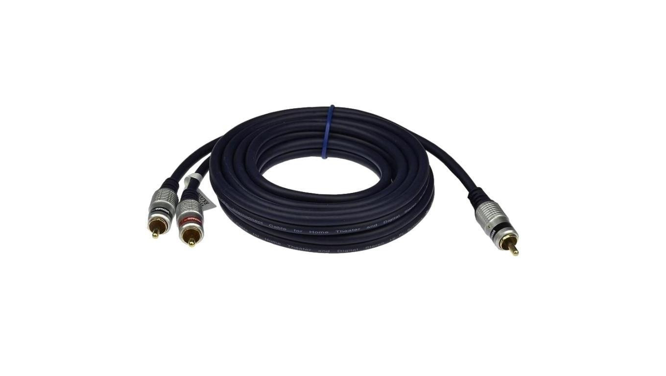 Сабвуфер VITALCO RKD180 Kabel Audio do с 1x разъемом RCA (wtyk) / 2x разъемом RCA (wty